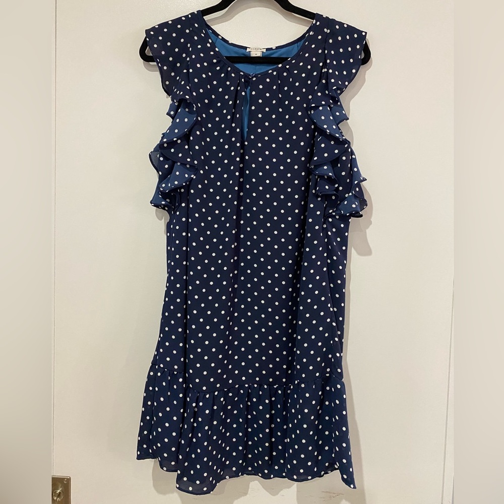 J Crew Factory Printed Flutter Dress